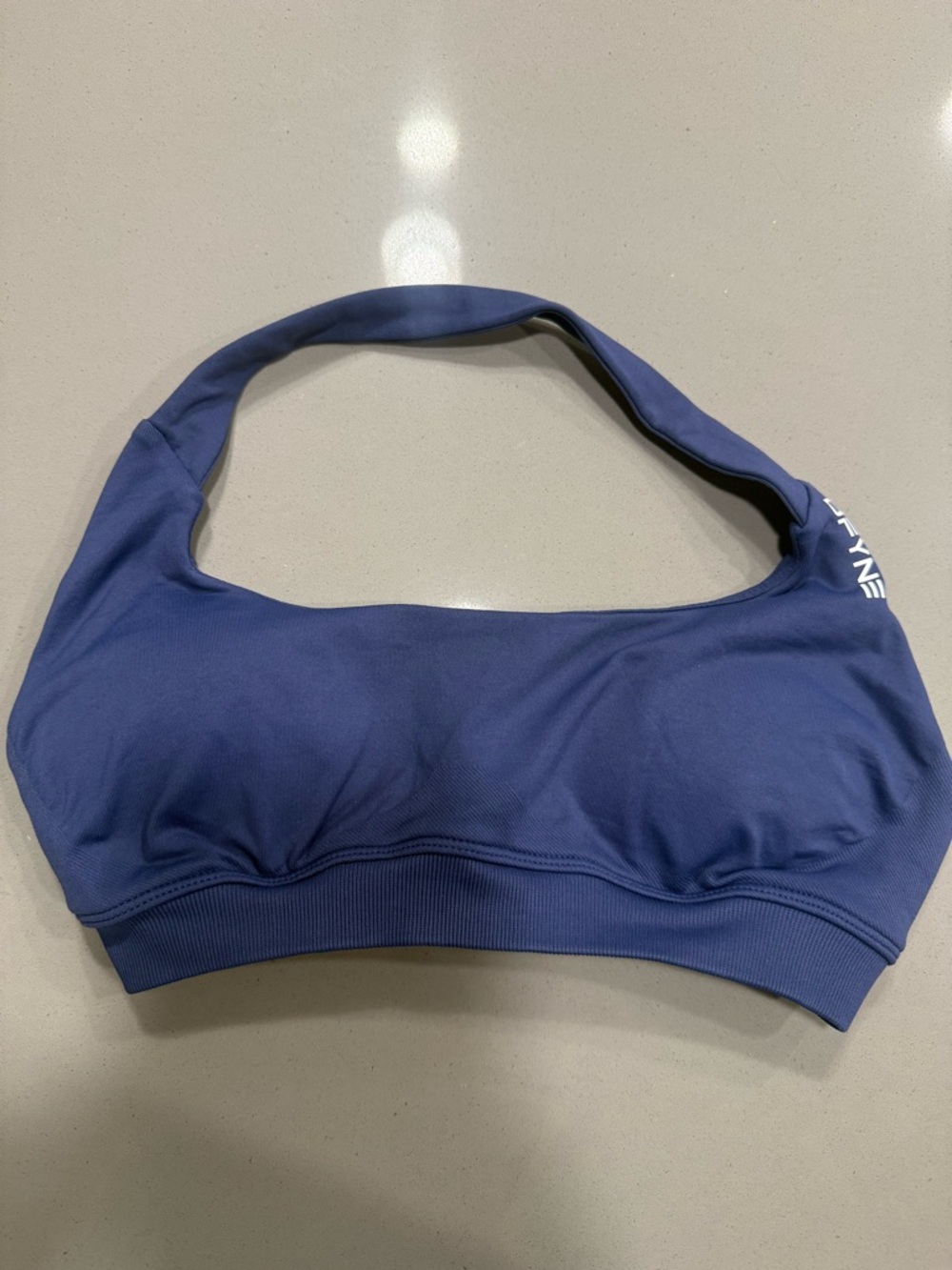 DFYNE dark blue impact sports bra